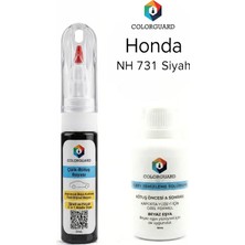 COLORGUARD Honda NH 731 Siyah İğneli & Fırçalı Şişe Rötuş Boyası ve Yüzey Temizleme Solüsyonu Seti