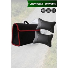Automod Chevrolet Corvette Uyumlu Spor Model Bagaj Çantası Lüks Koltuk Yastığı Siyah Renk