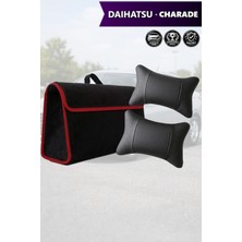 Automod Daihatsu Charade Uyumlu Spor Model Lüks Koltuk Yastığı Bagaj Çantası Siyah Renk