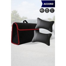 Automod Accord Uyumlu Spor Model Bagaj Çantası Lüks Koltuk Yastığı Siyah Renk