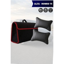 Automod Alfa Romeo 75 Uyumlu Lüks Bagaj Çantası Spor Model Koltuk Yastığı Siyah Renk