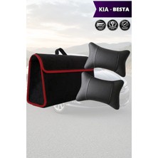 Automod Kia Besta Uyumlu Spor Model Lüks Bagaj Çantası Koltuk Yastığı Siyah Renk