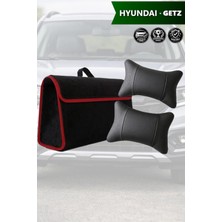 Automod Hyundai Getz Uyumlu Lüks Spor Model Koltuk Yastığı Bagaj Çantası Siyah Renk