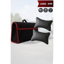 Automod Lada 2115 Uyumlu Spor Model Koltuk Yastığı Lüks Bagaj Çantası Siyah Renk