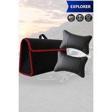 Automod Explorer Uyumlu Spor Model Koltuk Yastığı Lüks Bagaj Çantası Siyah Renk