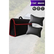 Automod Fiat Bravo Uyumlu Lüks Spor Model Koltuk Yastığı Bagaj Çantası Siyah Renk