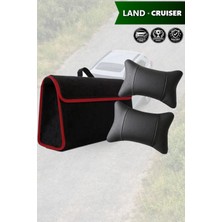 Automod Land Cruiser Uyumlu Spor Model Koltuk Yastığı Lüks Bagaj Çantası Siyah Renk