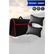 Automod Nissan Sunny Uyumlu Lüks Spor Model Bagaj Çantası Koltuk Yastığı Siyah Renk