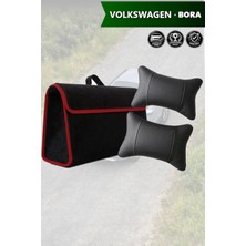 Automod Volkswagen Bora Uyumlu Koltuk Yastığı Bagaj Çantası Spor Model Lüks Siyah Renk