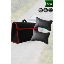 Automod Crx Uyumlu Koltuk Yastığı Spor Model Lüks Bagaj Çantası Siyah Renk