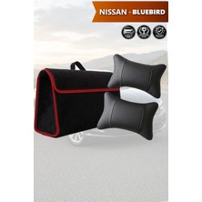 Automod Nissan Bluebird Uyumlu Koltuk Yastığı Bagaj Çantası Lüks Spor Model Siyah Renk