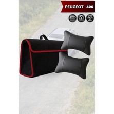 Automod Peugeot 406 Uyumlu Spor Model Bagaj Çantası Lüks Koltuk Yastığı Siyah Renk