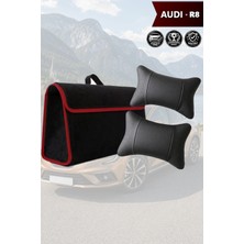 Automod Audi R8 Uyumlu Spor Model Lüks Koltuk Yastığı Bagaj Çantası Siyah Renk