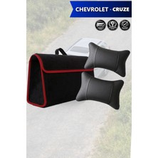 Automod Chevrolet Cruze Uyumlu Spor Model Koltuk Yastığı Bagaj Çantası Lüks Siyah Renk