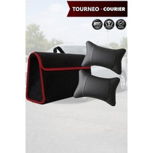 Automod Tourneo Courier Uyumlu Spor Model Koltuk Yastığı Bagaj Çantası Lüks Siyah Renk