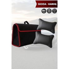 Automod Skoda Karoq Uyumlu Koltuk Yastığı Spor Model Bagaj Çantası Lüks Siyah Renk