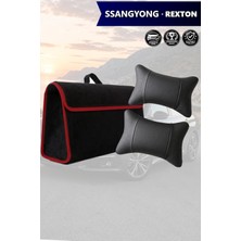Automod Ssangyong Rexton Uyumlu Bagaj Çantası Koltuk Yastığı Spor Model Lüks Siyah Renk