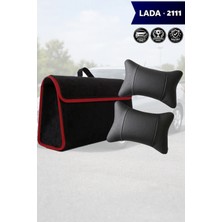 Automod Lada 2111 Uyumlu Lüks Koltuk Yastığı Bagaj Çantası Spor Model Siyah Renk