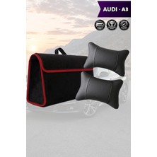 Automod Audi A3 Uyumlu Spor Model Lüks Bagaj Çantası Koltuk Yastığı Siyah Renk