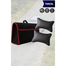 Automod Tercel Uyumlu Spor Model Lüks Bagaj Çantası Koltuk Yastığı Siyah Renk