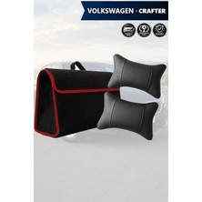 Automod Volkswagen Crafter Uyumlu Spor Model Bagaj Çantası Lüks Koltuk Yastığı Siyah Renk