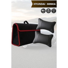 Automod Hyundai Sonica Uyumlu Koltuk Yastığı Spor Model Lüks Bagaj Çantası Siyah Renk