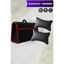 Automod Daihatsu Sandero Uyumlu Lüks Koltuk Yastığı Spor Model Bagaj Çantası Siyah Renk
