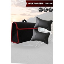 Automod Volkswagen Tiguan Uyumlu Koltuk Yastığı Bagaj Çantası Spor Model Lüks Siyah Renk