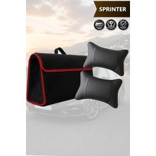 Automod Sprinter Uyumlu Spor Model Lüks Koltuk Yastığı Bagaj Çantası Siyah Renk