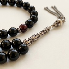 THEIA GemWorks Shapur - Oniks ve Garnet El Yapımı Tesbih