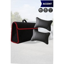 Automod Accent Uyumlu Bagaj Çantası Koltuk Yastığı Spor Model Lüks Siyah Renk