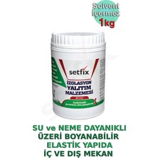 Setfix Izolasyon ve Yalıtım Malzemesi, 1 kg / Şeffaf Kuruyan, Su Geçirmez, Esnek, Boyanabilir Izolasyon Sıvısı