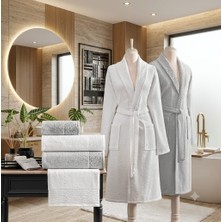 Taç Yeni Sezon Pure Cotton Pamuk 6 ' Lı Bornoz Seti Adria