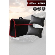 Automod Nissan Xtrail Uyumlu Spor Model Koltuk Yastığı Lüks Bagaj Çantası Siyah Renk