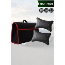 Automod Fiat Nemo Uyumlu Lüks Bagaj Çantası Koltuk Yastığı Spor Model Siyah Renk