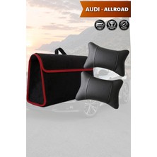 Automod Audi Allroad Uyumlu Spor Model Lüks Koltuk Yastığı Bagaj Çantası Siyah Renk
