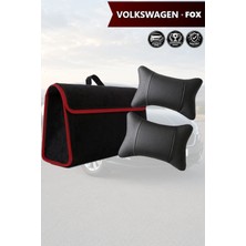 Automod Volkswagen Fox Uyumlu Spor Model Koltuk Yastığı Lüks Bagaj Çantası Siyah Renk
