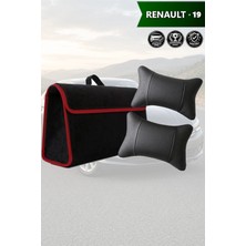Automod Renault 19 Uyumlu Spor Model Bagaj Çantası Lüks Koltuk Yastığı Siyah Renk