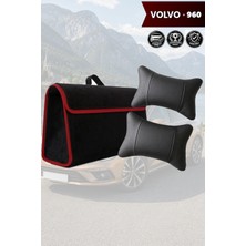 Automod Volvo 960 Uyumlu Spor Model Bagaj Çantası Lüks Koltuk Yastığı Siyah Renk