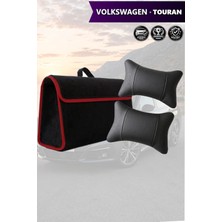 Automod Volkswagen Touran Uyumlu Lüks Spor Model Bagaj Çantası Koltuk Yastığı Siyah Renk