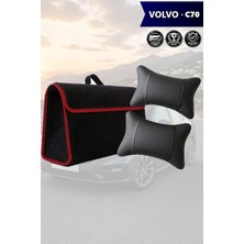 Automod Volvo C70 Uyumlu Lüks Spor Model Koltuk Yastığı Bagaj Çantası Siyah Renk
