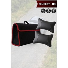 Automod Peugeot 305 Uyumlu Bagaj Çantası Spor Model Lüks Koltuk Yastığı Siyah Renk