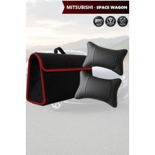 Automod Mitsubishi Space Wagon Uyumlu Koltuk Yastığı Spor Model Bagaj Çantası Lüks Siyah Renk