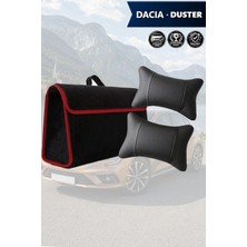 Automod Dacia Duster Uyumlu Spor Model Koltuk Yastığı Lüks Bagaj Çantası Siyah Renk