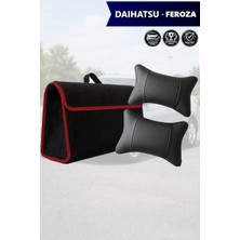 Automod Daihatsu Feroza Uyumlu Bagaj Çantası Lüks Spor Model Koltuk Yastığı Siyah Renk