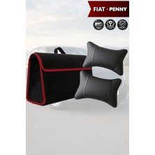 Automod Fiat Penny Uyumlu Spor Model Lüks Bagaj Çantası Koltuk Yastığı Siyah Renk