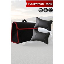 Automod Volkswagen Taigo Uyumlu Koltuk Yastığı Bagaj Çantası Spor Model Lüks Siyah Renk