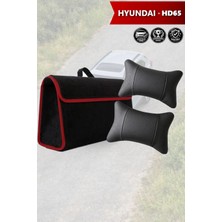 Automod Hyundai HD65 Uyumlu Spor Model Lüks Koltuk Yastığı Bagaj Çantası Siyah Renk