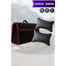 Automod Nissan Serena Uyumlu Spor Model Lüks Koltuk Yastığı Bagaj Çantası Siyah Renk