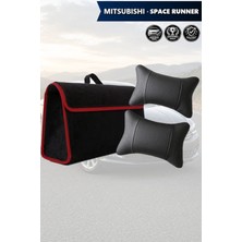 Automod Mitsubishi Space Runner Uyumlu Spor Model Koltuk Yastığı Bagaj Çantası Lüks Siyah Renk